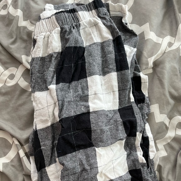 womens large black and white flannel pants - Picture 3 of 4